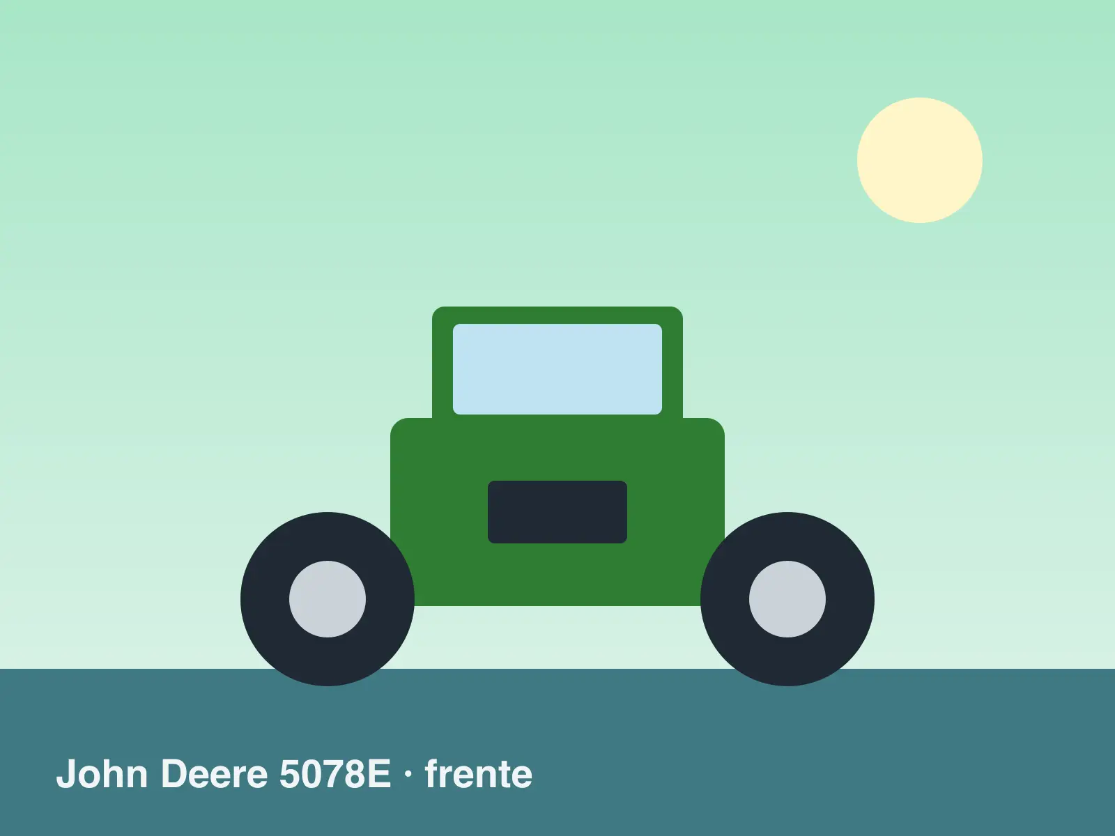 John Deere 5078E · frente (ilustração de exemplo)